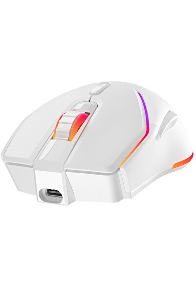 Rampage Vortex M1 Beyaz RGB Ledli Makrolu Mouse Usb Wireless Şarjlı Kablosuz Gaming Oyuncu Mouse