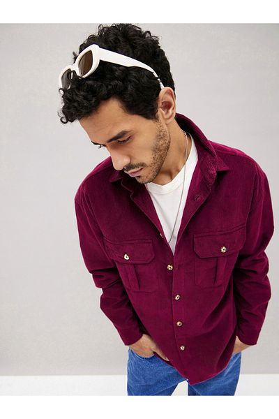 Mascln Sassafras By Styli Corduroy Oversized Shacket