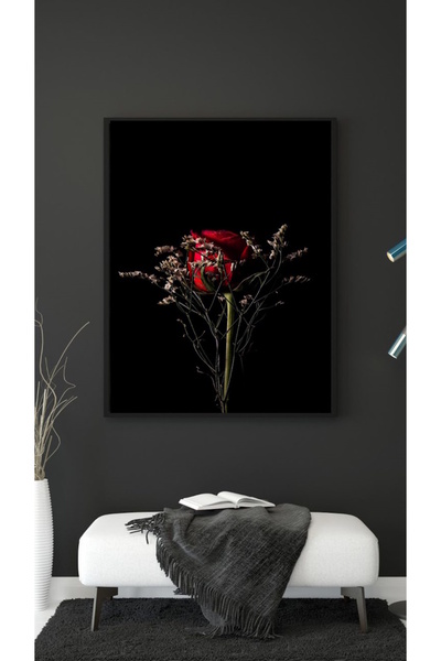 Tunax Tablou pe pânză cu floare de trandafir pentru decorarea casei (NU UȘURĂ...