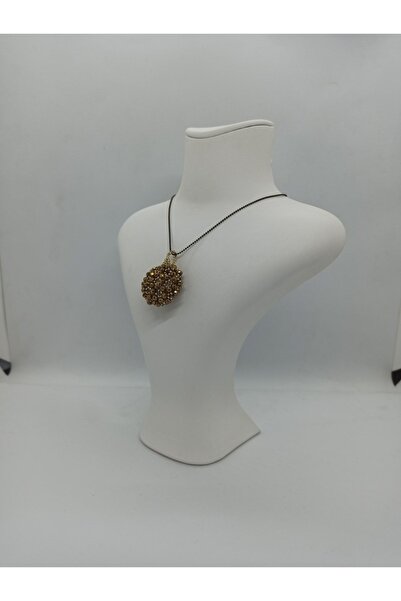 Sam قلادة Cevşen كبيرة - مع سلسلة كروية / خرز كريستالي محبوك يدويًا /