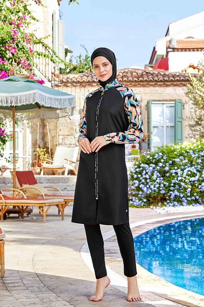 MARESİVA Zippered Hijab Swimsuit