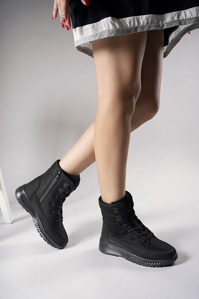 Riccon Dámské sněhule Niopiq na zip0012815 Black Black