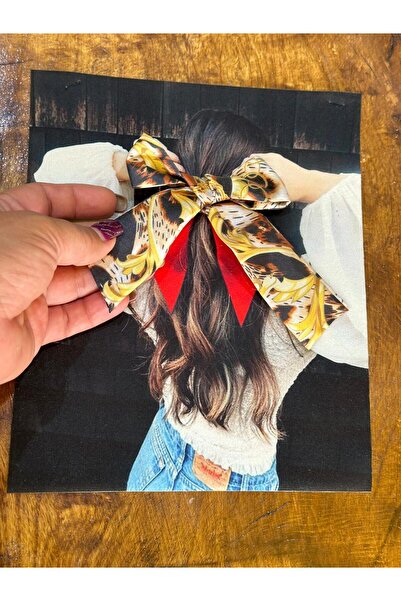 Gönülden Tasarım 3D mašna Sa kopčom - Smeđa aplikacija za odeću 23x19 cm DDİK...