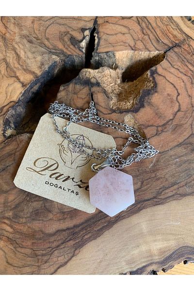 parze doğaltaş Morganite Necklace