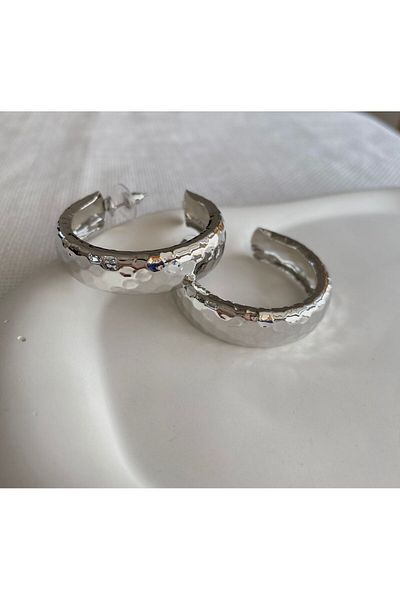 DEMOKAN Stone Detailed Special Series Women's Earrings - Half Hoop