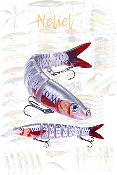 NELİEL 19gr 13,5cm 8 Eklemli 3d Görünümlü Rapala Sahte Balık,maket Balık, Sun...