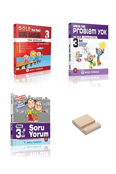 Mutlu Yayıncılık 3. Sınıf Tüm Dersler Gold Soru Bankası Problem Yok ve Soru Y...