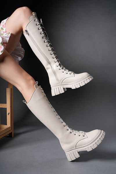 Riccon Ringneth Damenstiefel 00121401 Beige Leder