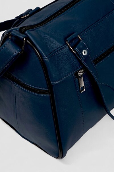 Lederax Geantă de mână și de umăr pentru femei cu cinci compartimente din piele naturală LD332