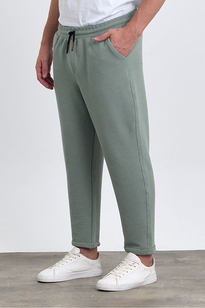 COMBİNE MİCHAİL Ανδρικό βαμβακερό παντελόνι Jogger - Διπλό πόδι, ελαστική μέση και κορδόνι CRAWLER