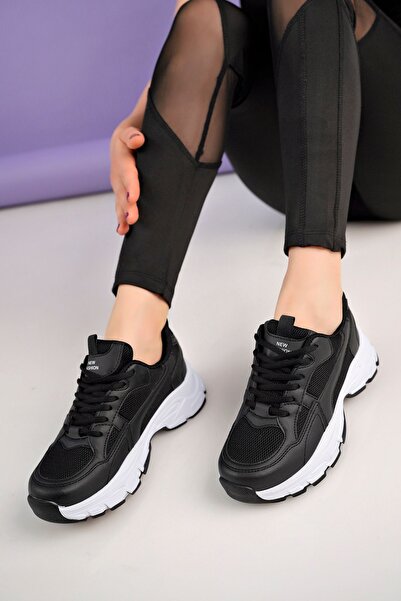 McDark Γυναικεία Μαύρα Λευκά Αθλητικά Παπούτσια