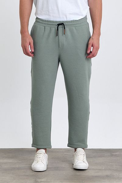 COMBİNE MİCHAİL Ανδρικό βαμβακερό παντελόνι Jogger - Διπλό πόδι, ελαστική μέση και κορδόνι CRAWLER