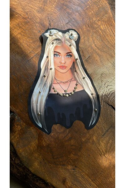 Gönülden Tasarım ZZІркон з камінцями - Аплікація з зображенням дівчинки 25x16 см