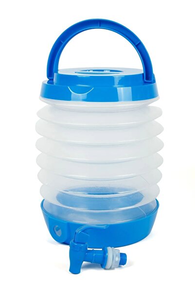 MH MiniHediye Folding Water Dispenser Can Thermos Picnic Camping Demijohn Water Beverage Ayran Bottle With Fountain Bellows 5.5 Lt