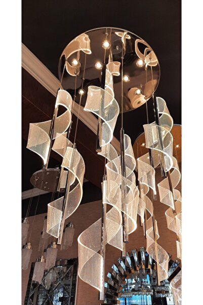 Eczekahome Salon Avizesi 10 Lu Modern Avize Gold