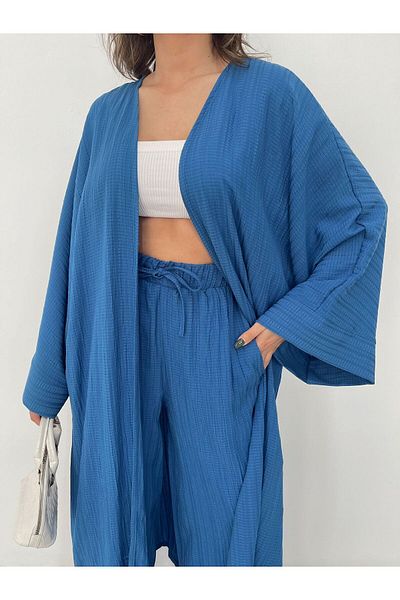 Butik Seersucker Kimono and Trousers - Set of 2