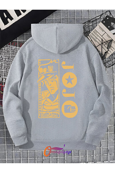 oneagılyazı سويت شيرت بقلنسوة كبير الحجم مطبوع للجنسين من جوجو