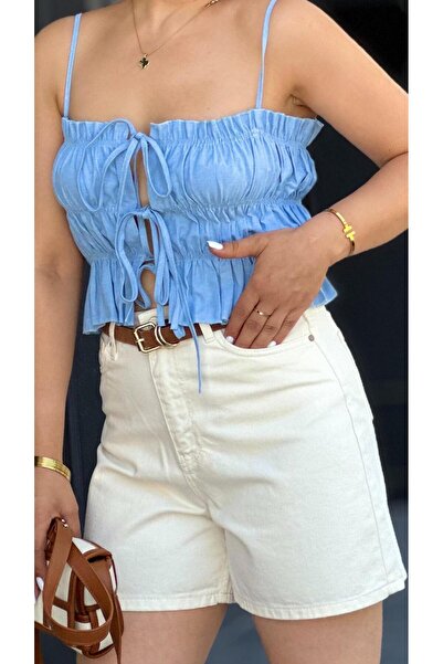 Oslove Denim Ecru Shorts