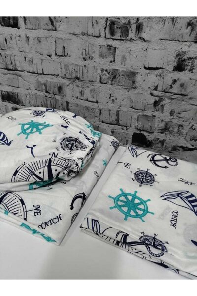 Gasel Home Single Ranforce Fabric Elastic Sheet + 1 PieceCovered Pillow Case