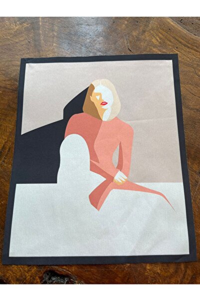 Gönülden Tasarım 24x20 cm Zasjenjena ženska šivaća aplikacija - Puder