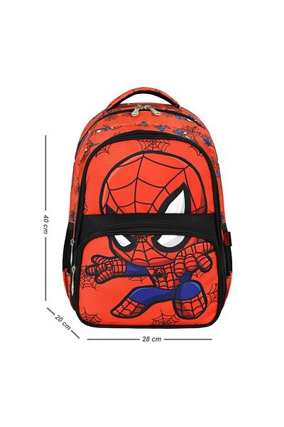 Roxy Digital Spider Man Printed Set of 3 Primary School Bag, Thermal Lunchbox and Pencil Case Set