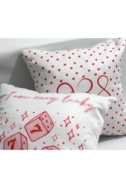 cuboo home Set of 2 Manifest Pillows 777-938 Luck Energy Modern Living Room Balcony Pillow Throw Pillow Cover 43X43 cm