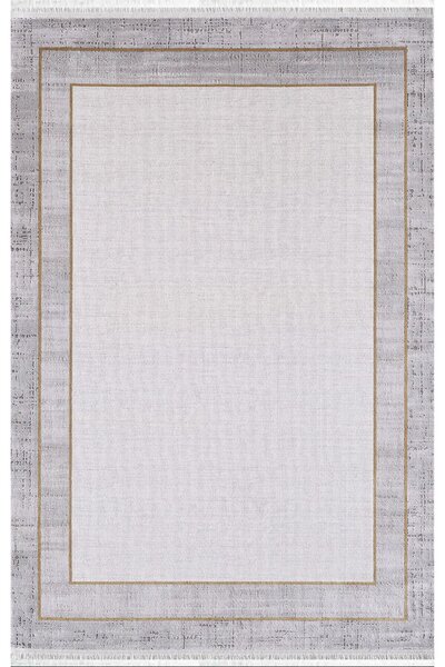 Artemis Halı Barok Antrasit Gold Çerçeve Desenli Halı