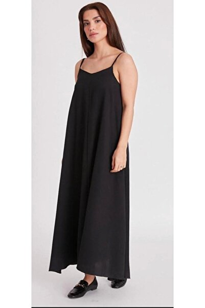 EYBUTİK فستان تينسيل أسود