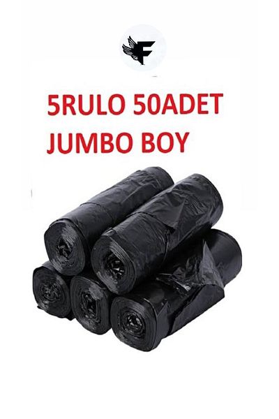 FİGANLAR Garbage Bag Jumbo Size 10 Pack 5 Rolls 300g Thick 80x110 Garbage Bag