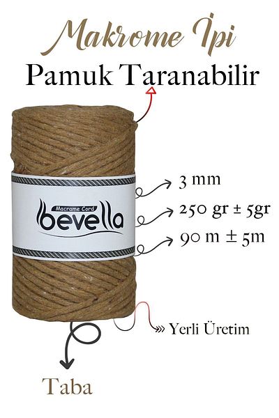 Bevella Macrame Cord Σκάνδαλο Macrame Σκάνδαλο 3mm Σκάνδαλο Βαμβακερό Μονό Twist Macrame Σκάνδαλο Μαύρο