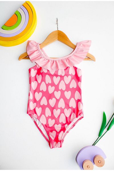 Aras Rüzgar Aras&Wind Watermelon Flamingo Heart Mermaid Lemon Minnie Baby Kids Swimsuit