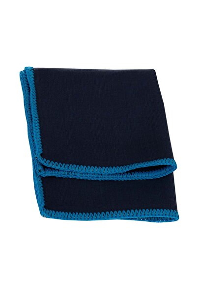 Exve Exclusive Синя органічна лляна хустка з синьою облямівкою та кишеньковою горловиною