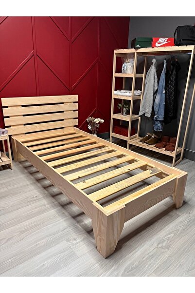 Özçelik Lambiri Deın Ahşap Tek Kişilik Karyola