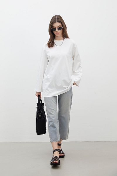 Manuka OVERSIZE-LANGARM-T-SHIRT AUS BAUMWOLLE ECRU