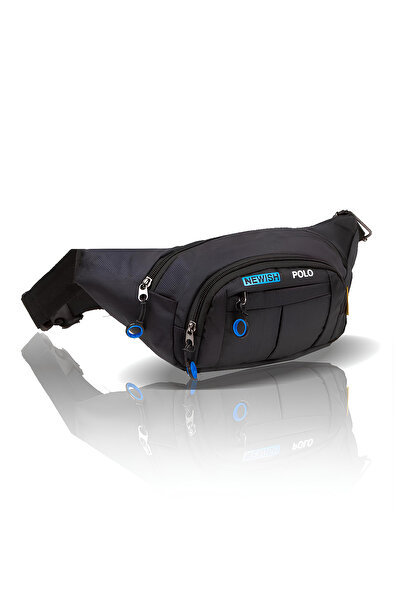 Av A Dos أسود للجنسين مقاوم للماء منفذ سماعة الرأس عبر حزام الكتف حقيبة الخصر...