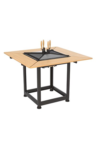 Hotbbaq Hot Bbaq Hot Venüs Odun Kömür Mangallı Masa 4 Kişilik