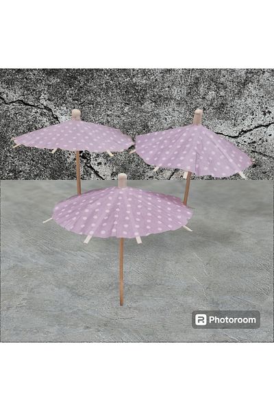 Deniz Party Store LILA SCORTS UMBRELLA SHOVEL 10 PIECES