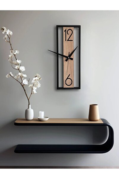 leonarthil design ساعة حائط خشبية حديثة مزخرفة ساعة حائط MDF باللون الأسود والبني مقاس 6 مم ساعة MDF مقطوعة بالليزر