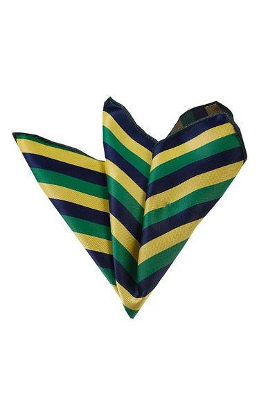 Exve Exclusive Batistă cu guler brazilian de buzunar, verde, galben, bleumarin