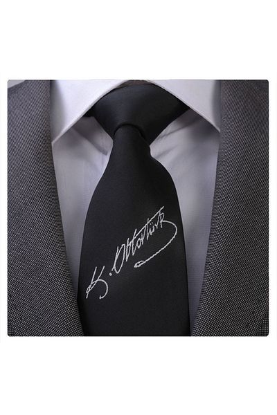 Exve Exclusive Black Tie Signed by Mustafa Kemal Atatürk