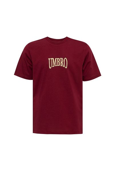 UMBRO Ανδρικό μπλουζάκι μπορντό Oversize Βαμβακερό μονό ζέρσεϊ Umbro Shot Tee FF-0151