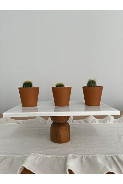 Mirilliahome Marble and Wooden Standing Presentation Holder - Standing Presentation Plate