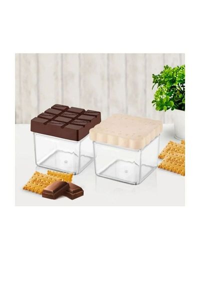 Qlüx Chocolate and Biscuit Cover Patterned Storage Container