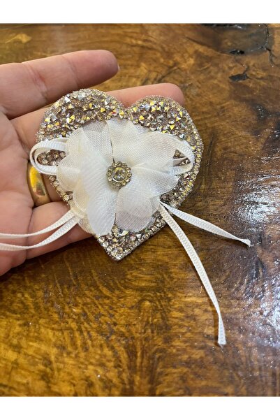 Gönülden Tasarım 6x6 cm peglač za glačanje T Sa kamenčićima značka u obliku s...