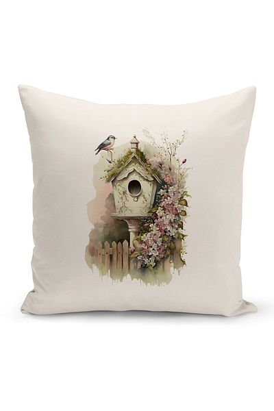 Bertille Home Vintage Series Double Sided Digital Printed Throw Pillow Case (Vintage Cushion Cover)