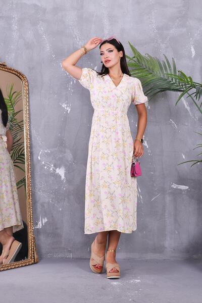 ZEYWEAR Baby Collar Elastic Waist Dress