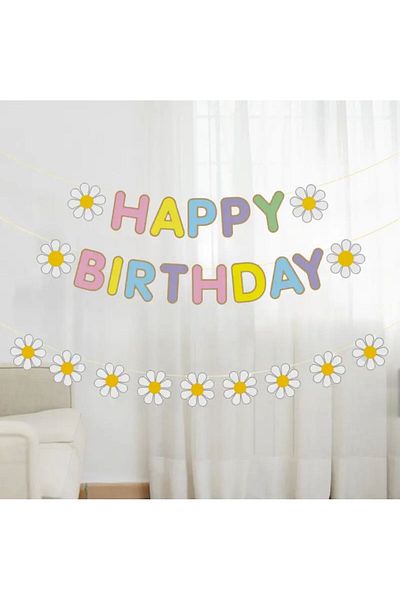 Partifabrik Happy Birthday Daisy Macaron - Σετ 2 τεμαχίων