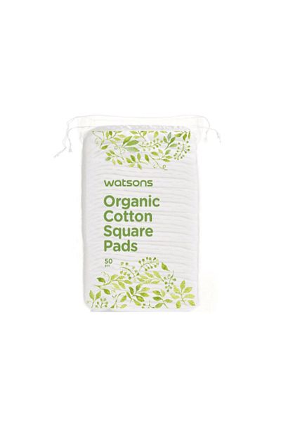 Watsons Organic Square Makeup Cotton 50 Pieces