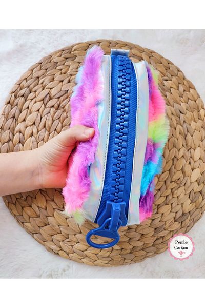 Pembe Çarşı Giant Colorful Feather Pencil Case