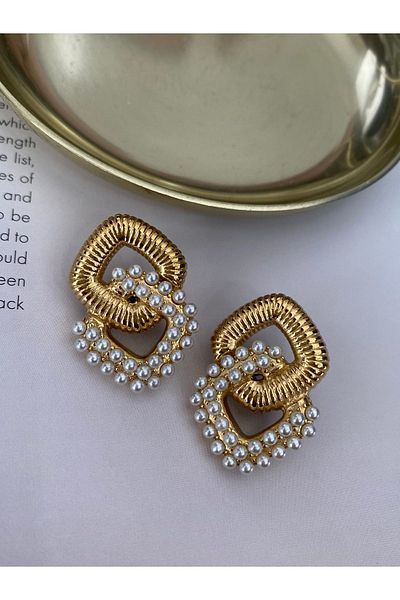 Pinery Jewels VIP Series - Zircon Stone Square Women's Earrings, Stainless Steel Non-Tarnish Pair